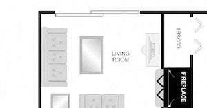 2x1.5 Pecan Acres Apartments in Lake Charles, LA 2x1.5 Floor Plan